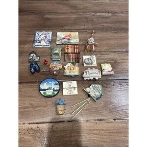 Vintage Cow Refrigerator Magnets ~  16 Piece Lot ~ All Unique